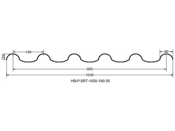 Teja de resina sintética ASA  (R-1030)