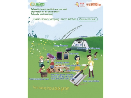 Set de camping solar para picnic