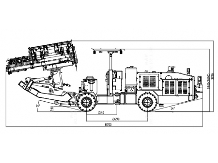 Perforadora Jumbo Hidráulica, CYTC70   (para Minería)