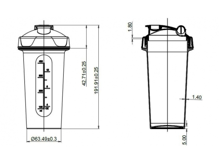 Lata Iridiscente de cuarzo RC001i, Envase de nutrición deportiva