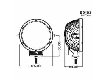 Barra de luz de conducción LED, con soporte inferior, B0103