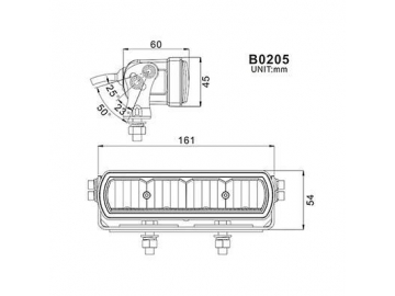 Barra de luz de conducción LED 5W, B0205