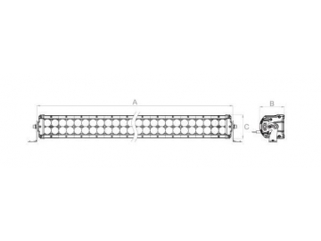 Barra de luces LED de dos hileras 3W, E33