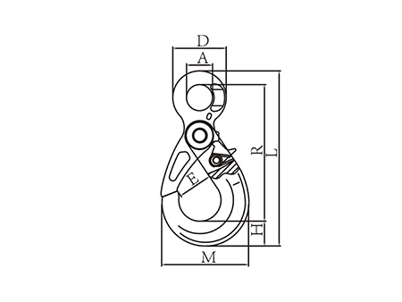 Gancho de ojal de autobloqueo de acero aleado