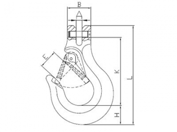 Gancho de horquilla para eslinga de acero aleado SLR014