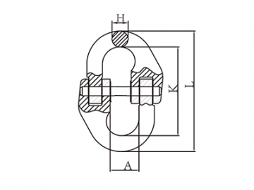 Eslabón conector de acero aleado