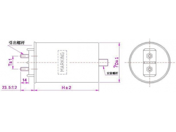 Condensador de polipropileno metalizado con filtro CA MKP-DAM