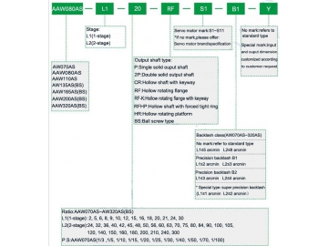 Reductor de velocidad de ángulo recto de precisión AAW-RFC