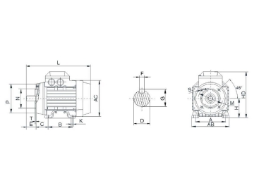 Motor asíncrono de corriente alterna serie YE3