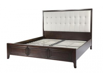 Cama king size de madera de cerezo