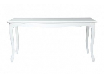 Mesa de comedor rectangular de madera en color blanco