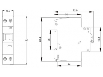 Disyuntor de corriente residual RCBO DAB7LN-40 6kA DPN