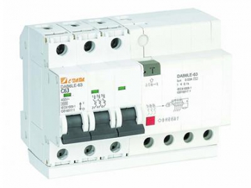 Interruptor de circuito de fuga a tierra ELCB DAB6LE-63 4-5kA