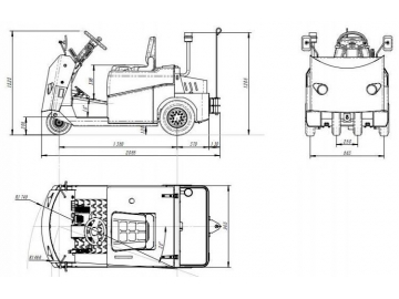 Carretilla remolcadora eléctrica 6000kg