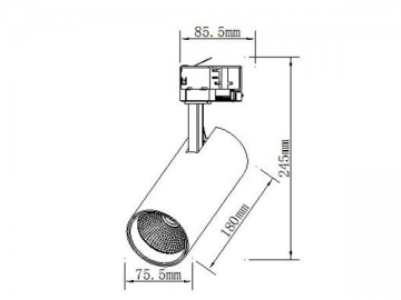 Cabezal para Riel de Iluminación LED Serie T, con Controlador Integrado with Built-in Drive