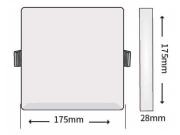 Panel de Iluminación LED, Panel de Iluminación LED Cuadrado sin Marco, con Sensor de Movimiento