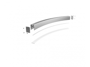 Perfil aluminio para luz LED curva  AS3535-30A45