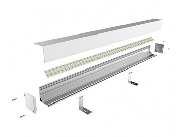 Perfiles de aluminio para aplique de luz LED esquinero  LG3030K(B)
