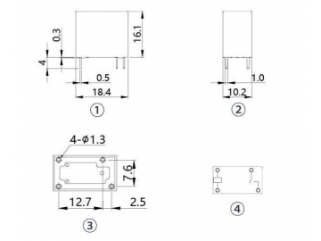 Relé electromagnético miniatura NNC69D