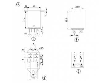 Relé electromagnético NNC68A-2Z (relé JQX-13F-2Z )