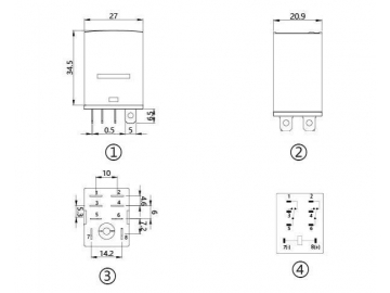 Relé electromagnético NNC68AVL-2Z (relé JQX-13F-2Z)