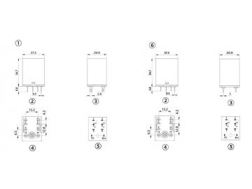 Relé electromagnético NNC68B (relé HH52P, HH53P, HH54P)