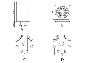 Relé electromagnético de potencia NNC70A-2Z (JQX-10F-2Z)