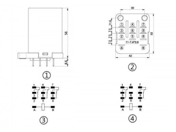 Relé electromagnético sellado NNC71B (JQX-38F)