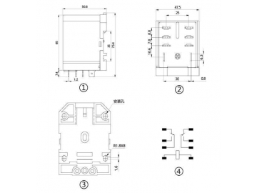 Relé electromagnético de potencia NNC71C-2Z (JQX-40F-2Z)