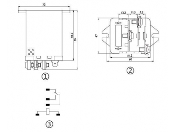 Relé electromagnético de potencia NNC71E (JQX-59F)