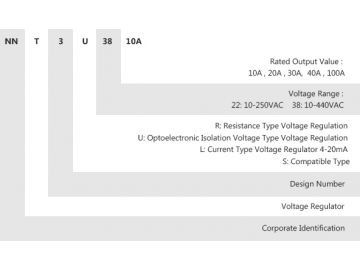 Regulador de voltaje de estado sólido NNT3-U/22 10A-40A 100A