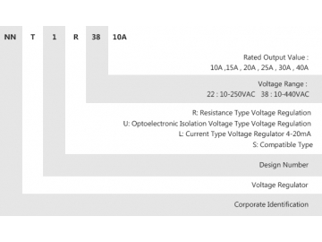 Regulador de voltaje de estado sólido NNT1-R/38 10A-80A