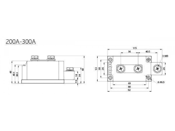 Módulo tiristor 200A-1000A MTC MTK MTA MTX