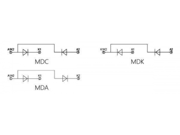 Módulo de diodo rectificador 200A-1000A MDC MDA MDK