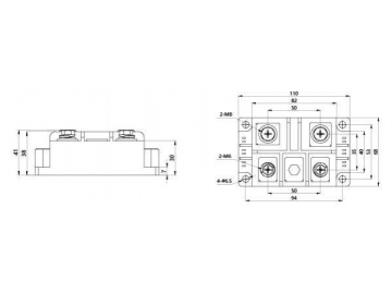 Módulo de diodo monofásico MDQ 300A-600A