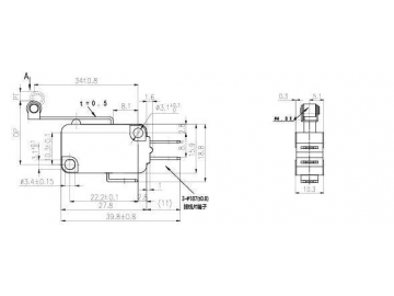 Micro interruptor con palanca de rodillo NV-16G1/21G1