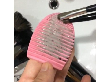 Almohadilla para limpieza de brochas de maquillaje