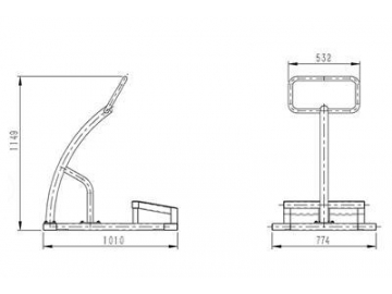 Entrenador con plataforma de step para exterior