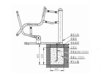 Aparato para ejercicios de Pulldown lateral para exterior