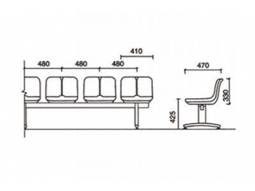 Asiento para grada de estadio