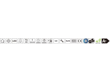 Banda de luz LED de cabezal doble con sensor de movimiento de 12V