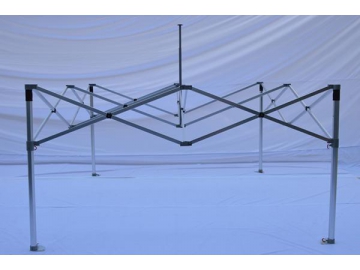 Carpa resistente con estructura de postes hexagonales de aleación de aluminio de 3×3m