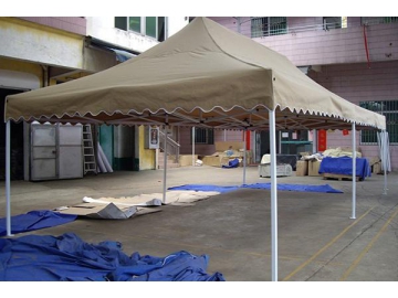 Toldo de carpa emergente con postes de acero de 3×6m