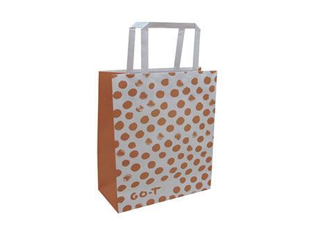 Bolsa de compra de papel kraft, bolsa con impresión personalizada