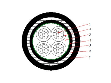 Cable NAYBY de 0.6/1 kV (AL/PVC/STA/PVC)