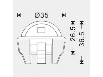 Aplique LED con párpado SC-B106 (para decks),Aplique LED. iluminacion para decks, Iluminación LED