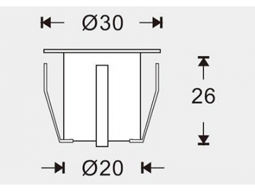 Aplique de luz LED empotrado para piso deck de exterior SC-B110A