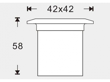 Luz LED empotrada cuadrada para pisos deck de exterior SC-F107