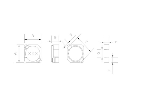 Inductor de potencia SMD, serie CDRH2B/3B/4B