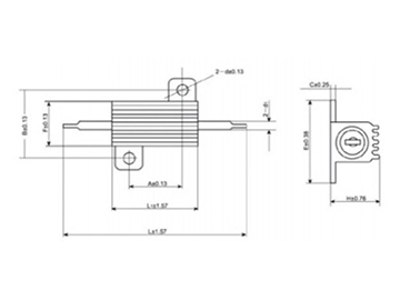Resistencia de aluminio, serie RX600
